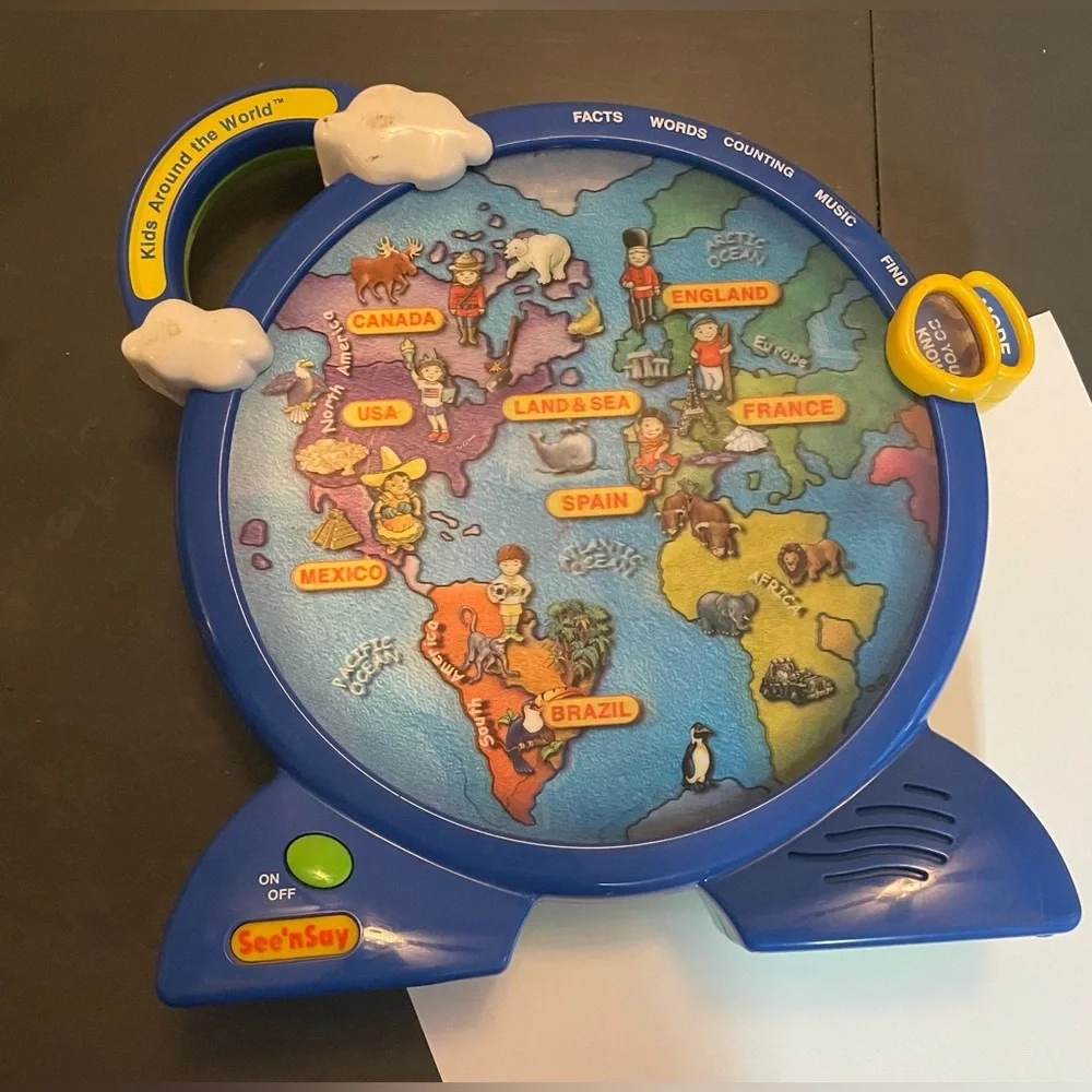 Fisher-Price Mattel Kids Around The World 2-Sided Lenticular See 'n Say Talks
